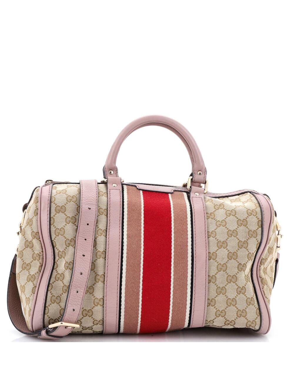 Gucci Vintage Web Boston Bag Gg Canvas #257898G12B